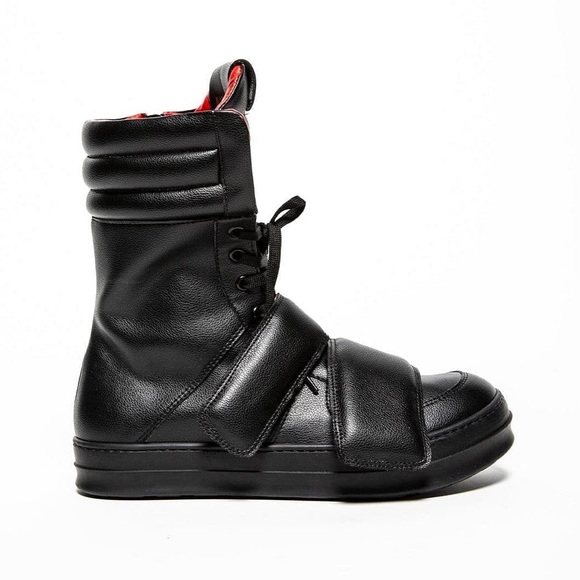 Kat Von D “Shadowplay” Black and Red High-Top Women’s Shoes - Picture 3 of 5